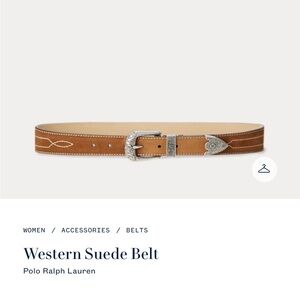New! Ralph Lauren western Suede Leather Boho Belt! L! $498